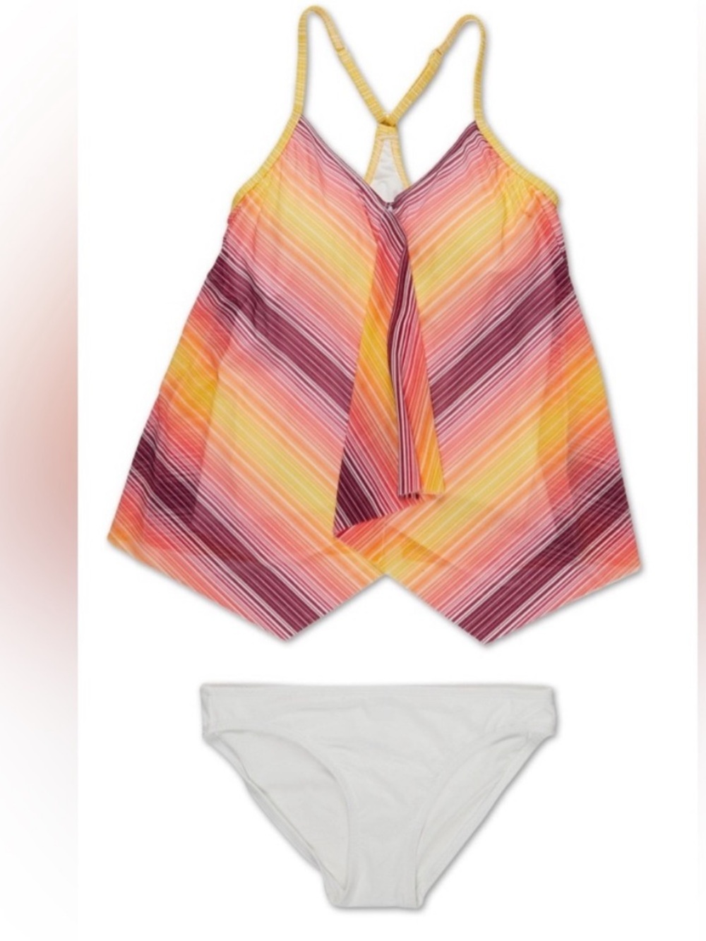 BEACH HOUSE PLEAT STRIPE TANKINI-NWT